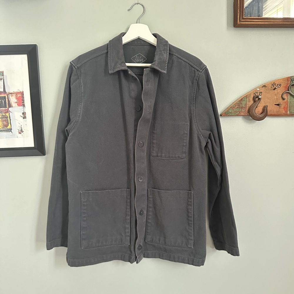 Alex Crane Canvas Chore Jacket In Ink